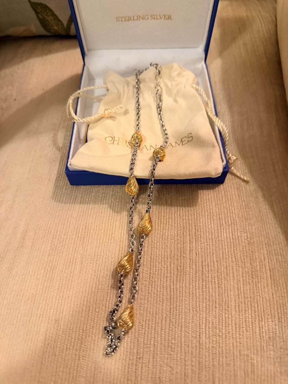 Christian James by Scott Grimes Two-Tone 18" Station Necklace